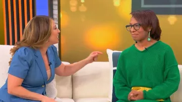 Bcbg Notch Lapel Short-Sleeve Cropped Jacket worn by Valerie Greenberg as seen in Tamron Hall Show on January 5, 2026