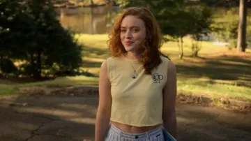 Ocean Pacific Yellow Graphic Tee worn by Max Mayfield (Sadie Sink) as seen in Stranger Things (S05E08)