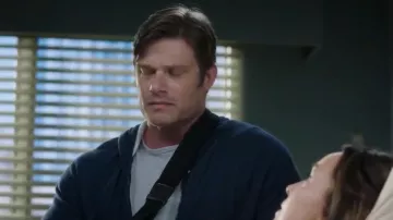 John Varvatos Providence Double Knit Plaited Cotton Blend Hoodie worn by Atticus Lincoln (Chris Carmack) as seen in Grey's Anatomy (S22E06)