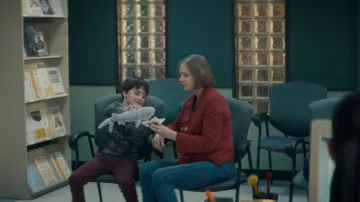 Frank & Eileen Mini Belfast Cropped Jacket worn by Shauna (Allison Hossack) as seen in Brilliant Minds (S02E11)