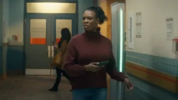 Cos Chunky Mock Neck Sweater worn by Dr. Carol Pierce (Tamberla Perry) as seen in Brilliant Minds (S02E11)
