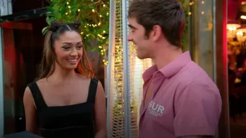 Pretty Little Thing Petite Premium Black Woven Belt Detail Shift Dress worn by Angelica Jensen as seen in Vanderpump Rules (S12E05)