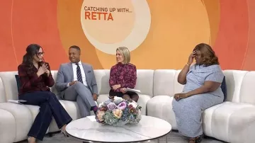 Robe de glicine Seroya portée par Retta telle que vue dans Today le 7 janvier 2026