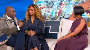 Erdem Asymmetric Satin Skirt worn by Tamron Hall as seen in Tamron Hall Show on January 7, 2026