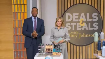 Ralph Lauren Collection Safford Belted Midi Shirtdress worn by Tory Johnson as seen in Good Morning America on January 6, 2026