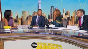 Peter Som Sleeveless Mock Neck Midi Dress worn by Tara Narula as seen in Good Morning America on January 6, 2026