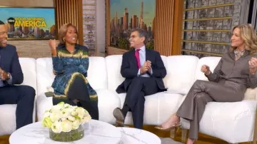 Altuzarra Lucie Tie-Dye Shirtdress worn by Robin Roberts as seen in Good Morning America on January 6, 2026