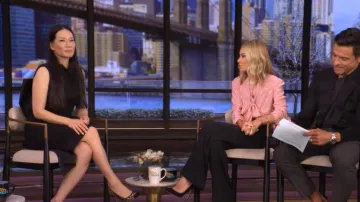 Dorothee Schumacher Bow-embellished Midi Dress worn by Lucy Liu as seen in LIVE with Kelly and Mark on  January 5, 2026