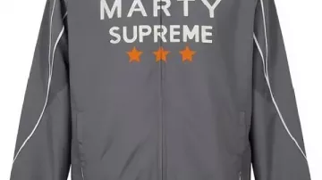 Grey Track Jacket worn by Marty (Timothée Chalamet) in Marty Supreme