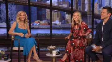 Galvan Atalanta ribbed-knit Cocktail Dress worn by Jenny McCarthy as seen in LIVE with Kelly and Mark on  January 6, 2026