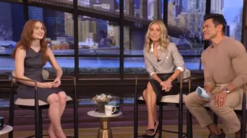 Prada Stretch Kid Mohair Dress worn by Sadie Sink as seen in LIVE with Kelly and Mark on January 7, 2026