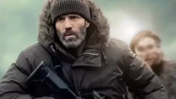 Shelter 2026 Michael Mason Parka Jacket portée par Mason (Jason Statham) telle que vue dans Shelter
