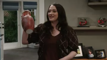 Rails Isla Whipstitch Elbow Sleeve Cardigan worn by Riley Parker (Kat Dennings) as seen in Shifting Gears (S02E09)