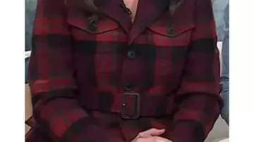 Plaid Belted Blazer worn by Savannah Sellers as seen in Today