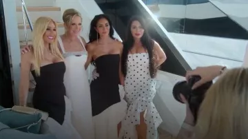 Simkhai Lenny Gown worn by Hilary Musser as seen in Members Only: Palm Beach (S01E05)