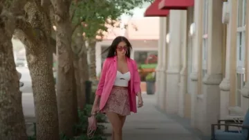 Maje Floral-print Layered Skort worn by Ro-mina Ustayev as seen in Members Only: Palm Beach (S01E05)
