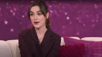 Thome Browne Super 120's Twill Sporcoat Pleated Dress worn by Kiernan Shipka as seen in Today on January 8, 2026