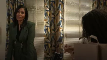 Fashion Nova Keep Your Cool Belted Blazer worn by Dana "Leslie" Thomas (Trisha Mann-Grant) as seen in Beyond the Gates (S01E198)