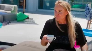 House of Harlow 1960 Mardee Crop Top worn by Heather Gay as seen in The Real Housewives of Salt Lake City (S06E16)