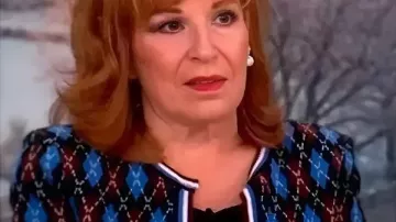 The View 2026 Joy Behar Argyle Knit Cardigan of Joy Behar as seen in The View