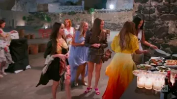 Elisabetta Franchi Belted Leather Biker Jacket worn by Meredith Marks as seen in The Real Housewives of Salt Lake City (S06E16)