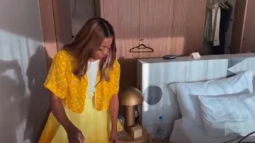 Zimmermann High Tide Cropped Polka Dot Shirt worn by Mary Cosby as seen in The Real Housewives of Salt Lake City (S06E16)