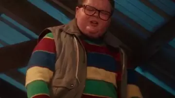 Stranger Things Season 5 Jake Connelly Striped Sweater worn by (Jake Connelly) in Stranger Things (S05)