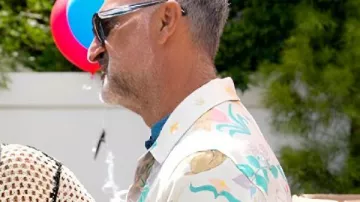 The Valley Persian Style Bamshad Akhbari Leaf Print Shirt as seen in The Valley: Persian Style (S01E01)