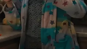 Tie Dye Star Robe worn by (Marin Ireland) in HIS & HERS