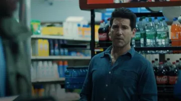 Lands' End Long Sleeve Chambray Shirt worn by Jack Harper (Jon Bernthal) as seen in HIS & HERS (S01E03)