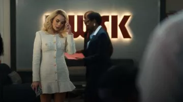 Self-portrait Bouclé Long Sleeve Mini Dress Self worn by Lexi (Rebecca Rittenhouse) as seen in HIS & HERS (S01E04)