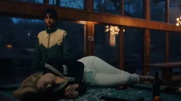 Zara Man Colorblock Windbreaker worn by Priya (Sunita Mani) as seen in HIS & HERS (S01E06)