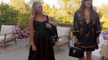 Zimmermann Natural Midi Corset Dress worn by Sutton Stracke as seen in The Real Housewives of Beverly Hills (S15E04)