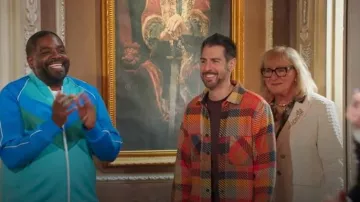 Camisa de mezcla de algodón a cuadros London Whiting Wax llevada por Rob C, como se ve en The Traitors (S04E02)