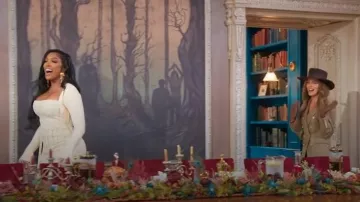 16ARLINGTON Kabara Knit Shrug Midi Dress w/ Tassels worn by Porsha Williams as seen in The Traitors (S04E02)