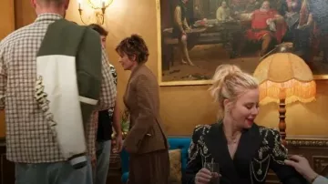 Simkhai Getty Single Breasted Blazer in Black worn by Tara Lipinski as seen in The Traitors (S04E02)