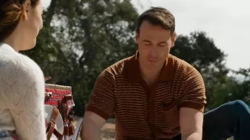Banana Republic Stripe Cotton Resort Shirt worn by Chris Cafero as seen in 9-1-1 (S09E07)