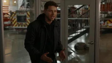 A.P.C. Checked Jacket worn by Evan Buckley (Oliver Stark) as seen in 9-1-1 (S09E07)