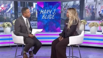 Sergio Hudson Strapless Leather Bustier Top worn by Mary J. Blige as seen in Today on January 12, 2026