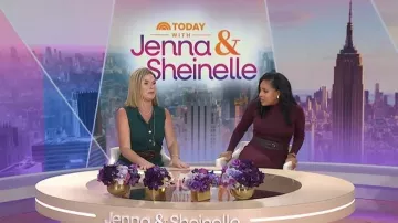 Veronica Beard Elsy Leather-Buckle Belt worn by Jenna Bush Hager as seen in Today with Jenna & Sheinelle on January 12, 2026