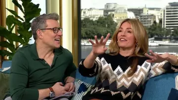 Barbour Cecilia Fair Isle Jumper worn by Cat Deeley as seen in This Morning on January 2026