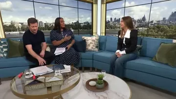 Monsoon Kate Puff Sleeve Polka Dot Midi Dress worn by Alison Hammond as seen in This Morning on January 2026