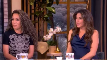 McQueen Ribcage Jacquard Peplum Top worn by Sunny Hostin as seen in The View on January 12, 2026