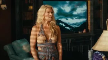 Zimmermann Ascension Plunge Halter Maxi worn by Angela Norris (Ali Larter) as seen in Landman (S02E09)