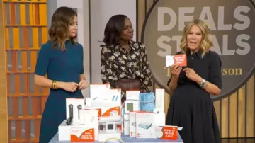 Etro Paisley A-Line Knit Midi-Dress worn by Rebecca Jarvis as seen in Good Morning America on January 8, 2026