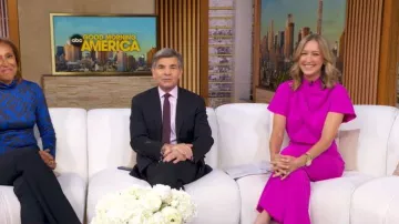 Combinaison noire Halo Estella portée par Lara Spencer telle que vue dans Good Morning America le 12 janvier 2026
