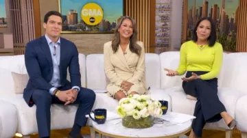 ASTR la robe Label Kesari portée par Ginger Zee telle que vue dans Good Morning America le 12 janvier 2026
