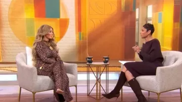 Reiss Lara Dress worn by Jericka Duncan as seen in CBS Mornings on December 23, 2025