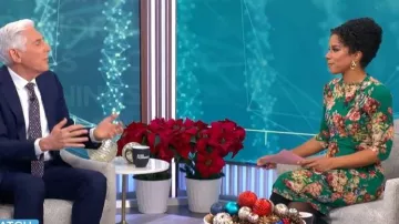 Alice + Olivia Delora Dress worn by Adriana Diaz as seen in CBS Mornings on December 30, 2025