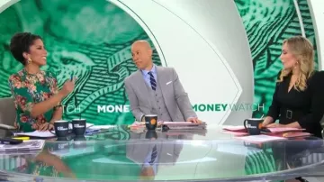 Karen Millen Structured Crepe Belted Forever Midi Dress worn by Kelly O'Grady as seen in CBS Mornings on December 30, 2025